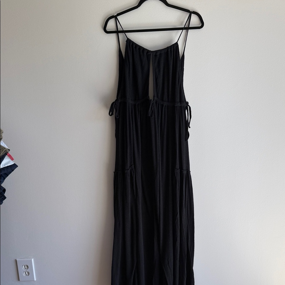 Free People Black Spaghetti-Strap Maxi Dress